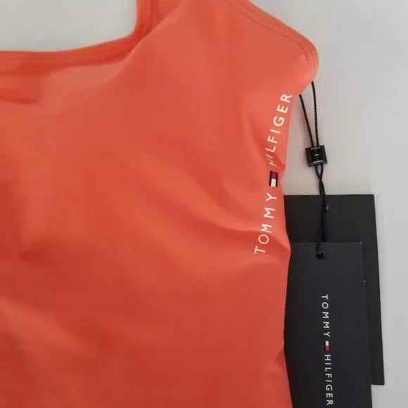 Tommy HilfigerColorblock One-Piece Swimsuit Dahlia Orange Pink